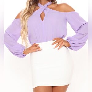 Fashion Nova cold shoulder top